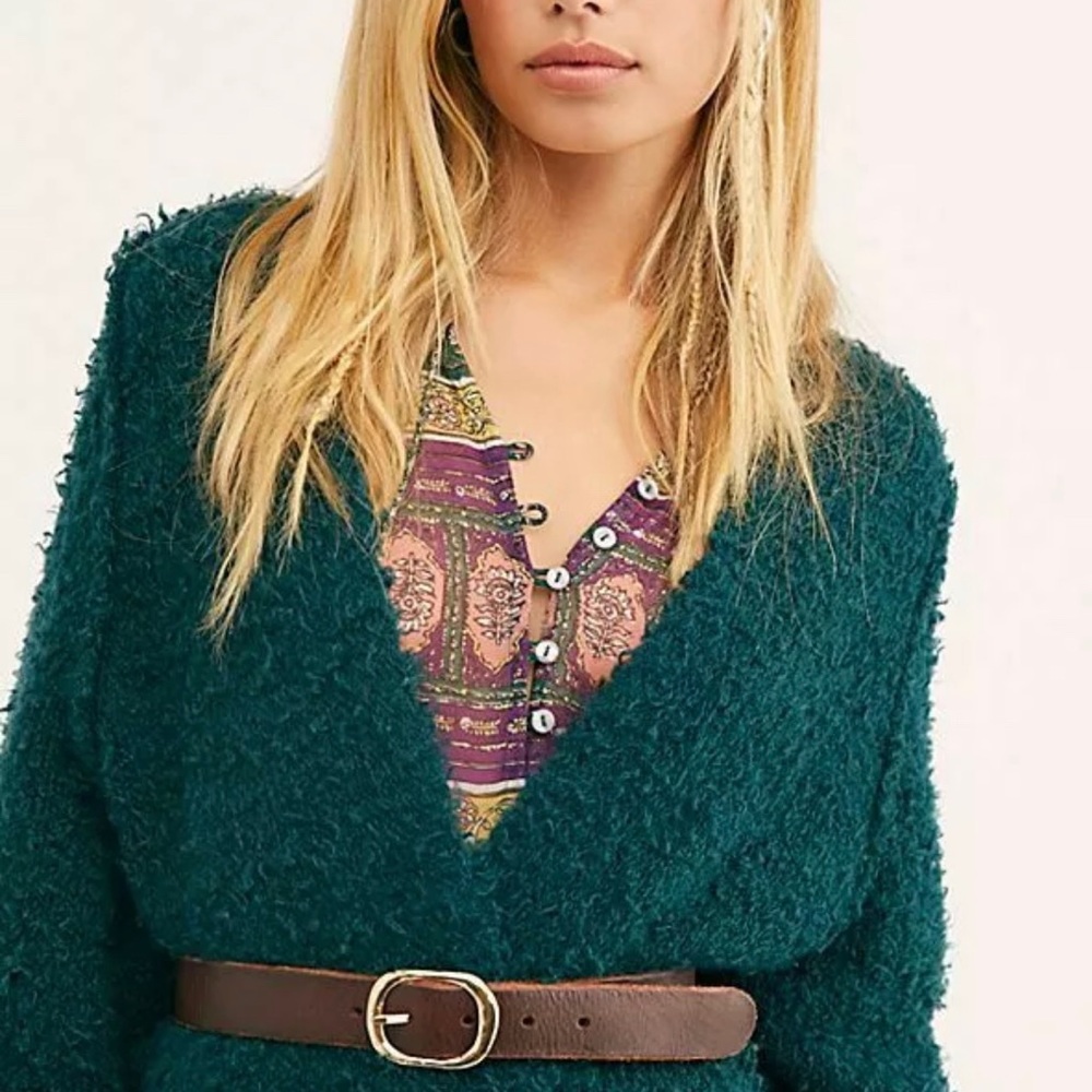 NWT Free People Open Front Wool Blend Cardigan - Picture 4 of 8